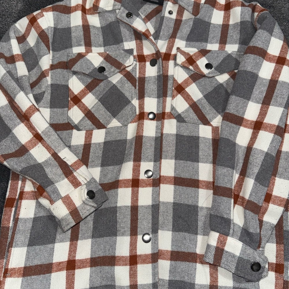 Plaid Button-Up Shirt